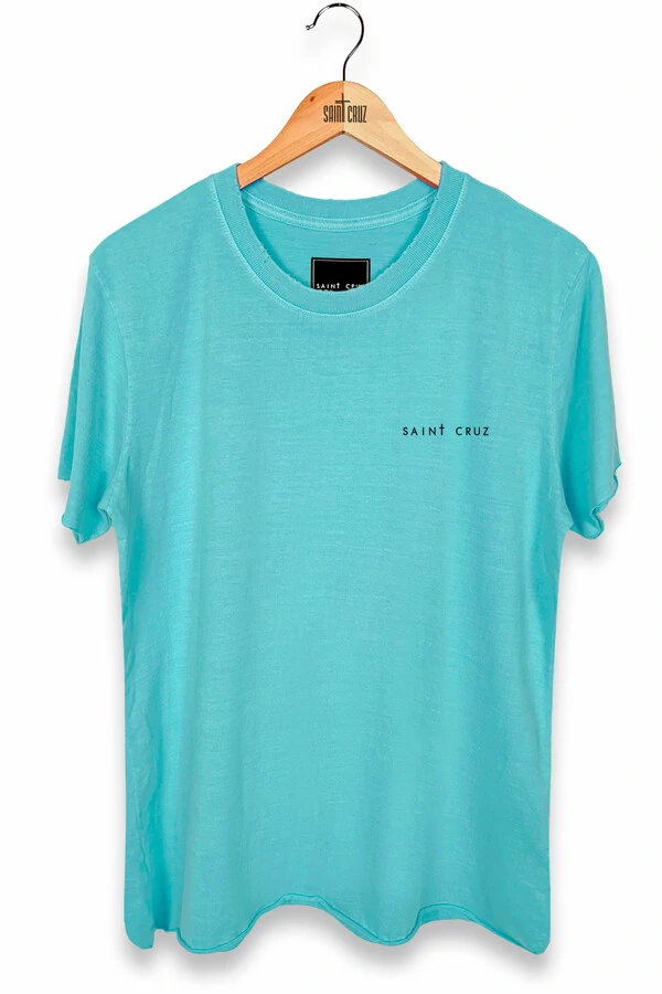 Camiseta estonada verde água Give