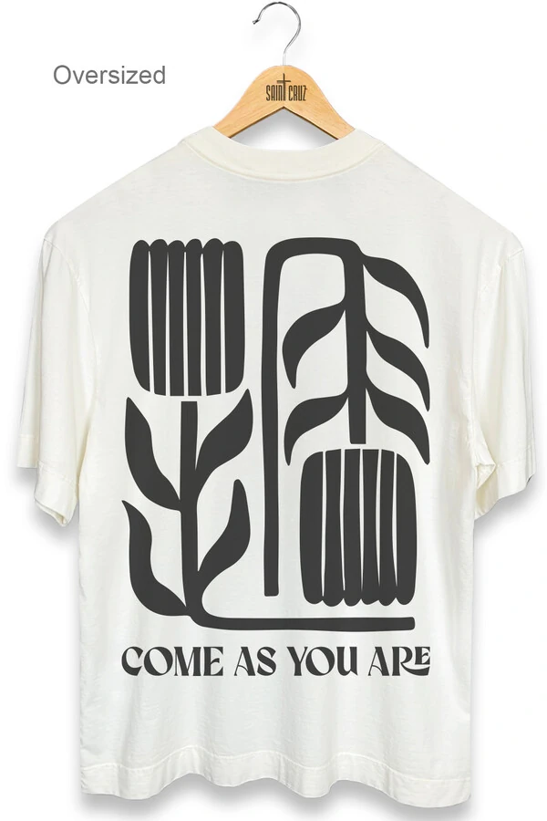 Camiseta oversized off white Come As You Are Outlet