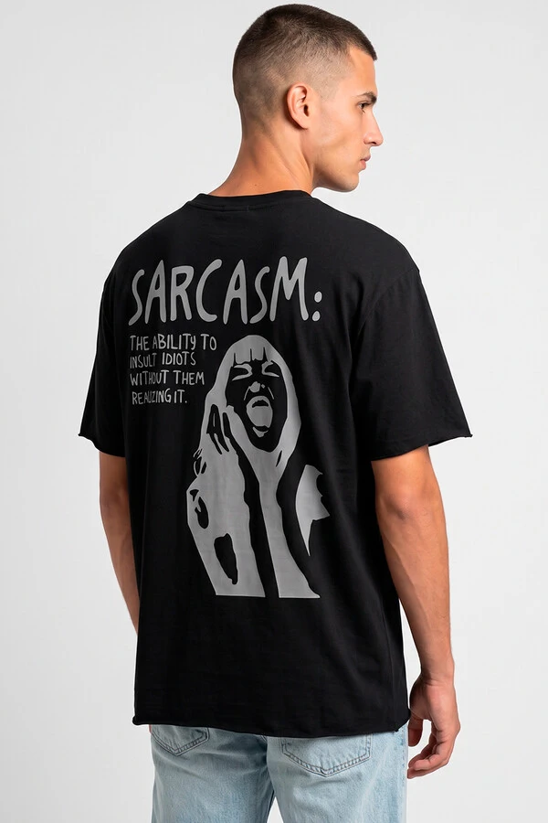 Camiseta preta Sarcasm