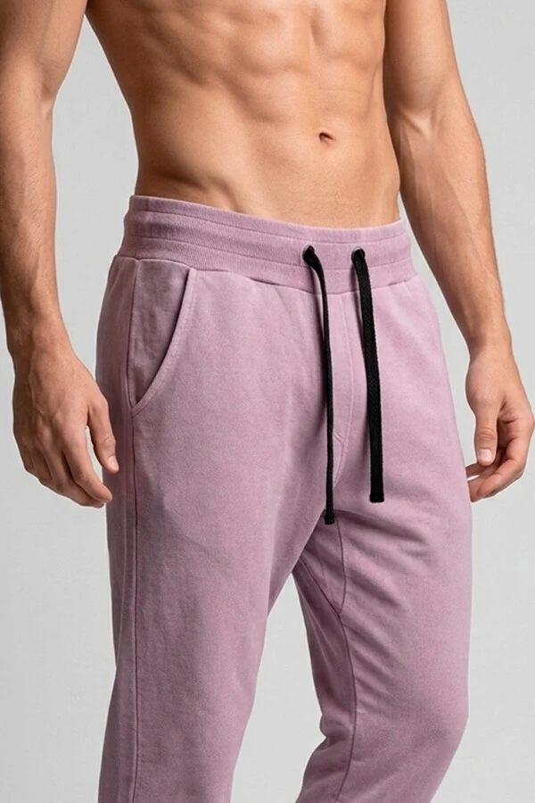 Calça de moletom estonado slim Lilás