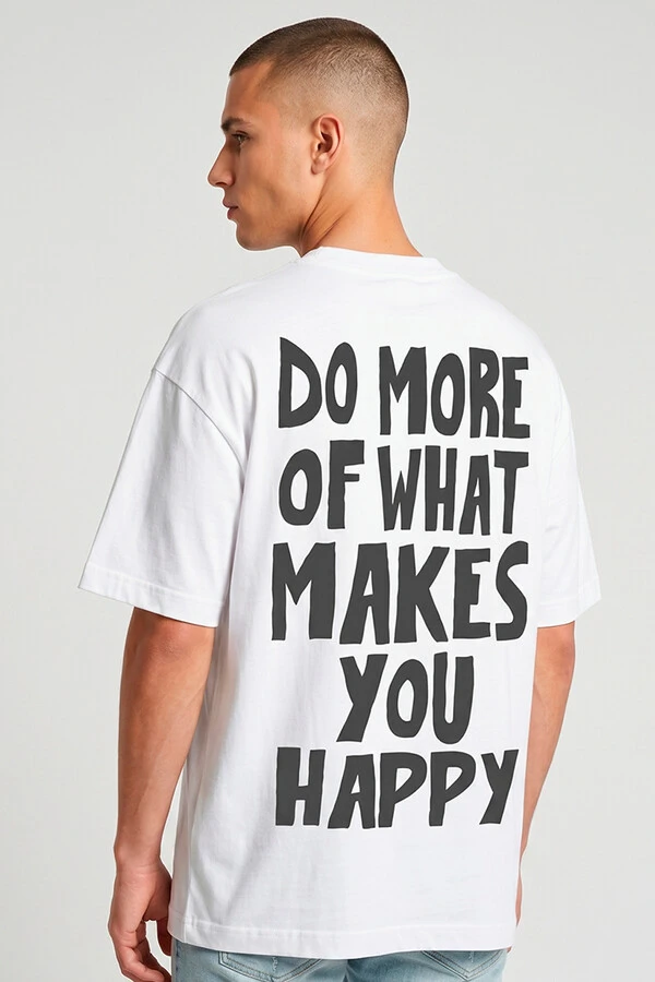 Camiseta oversized branca Do More