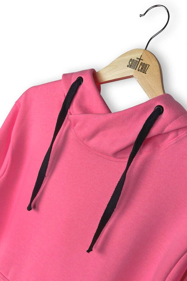 Blusa puff de moletom rosa Give