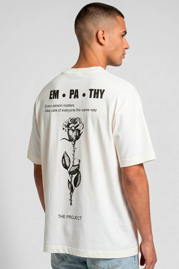 Camiseta oversized off white Empathy