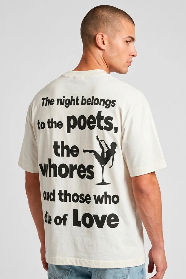 Camiseta oversized off white Poets