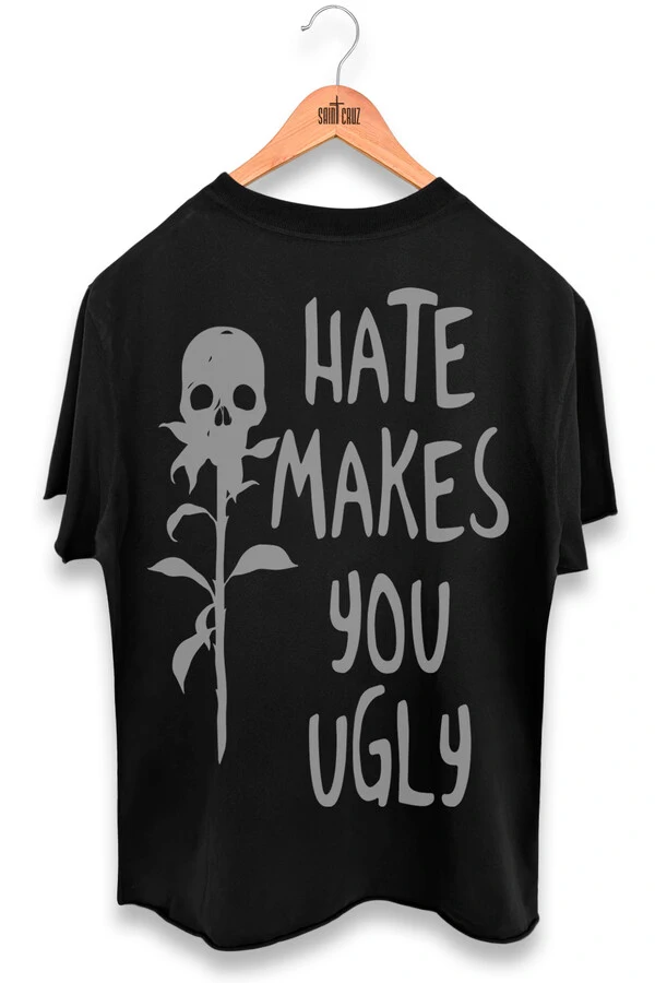 Camiseta preta Hate