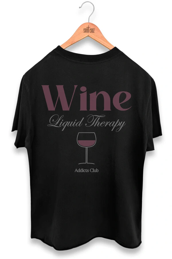 Camiseta preta Wine