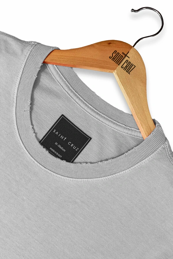 Camiseta estonada cinza clara Give