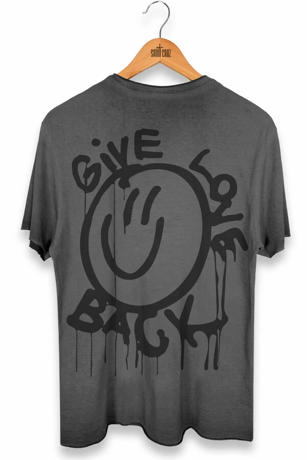 Camiseta estonada cinza Give