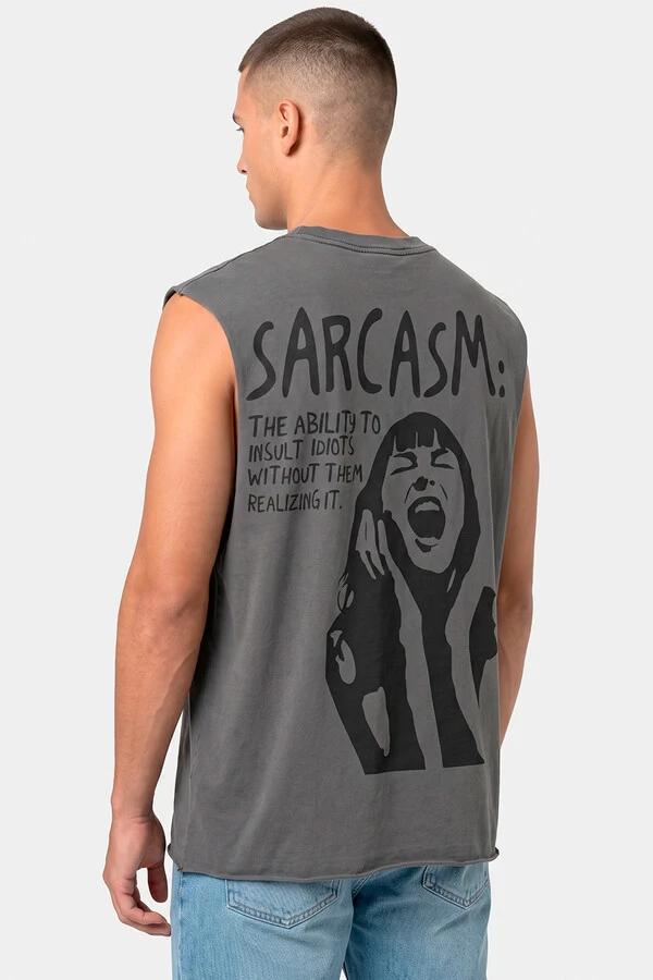 Cut Regata estonada chumbo Sarcasm