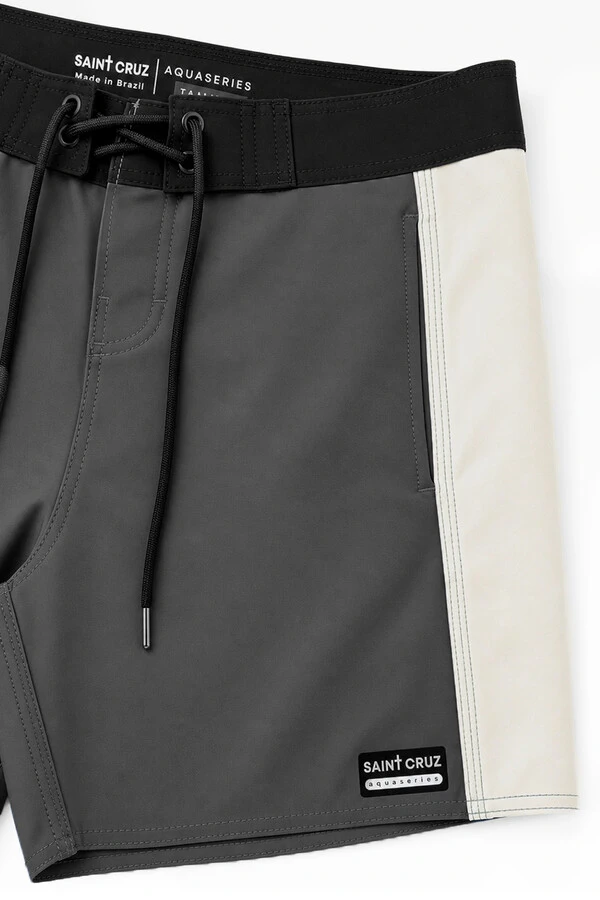 Bermuda retrô line Chumbo e Off White