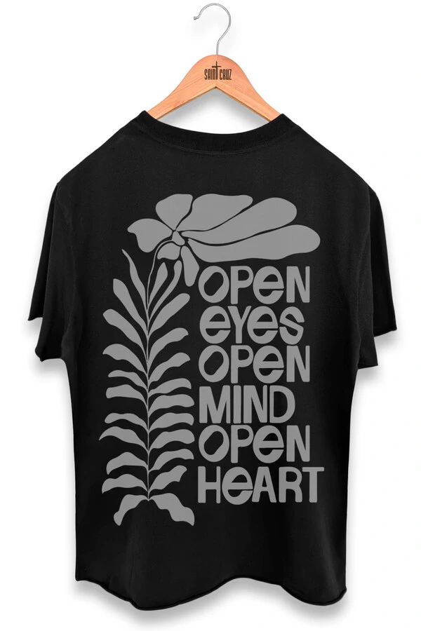 Camiseta preta Open Eyes