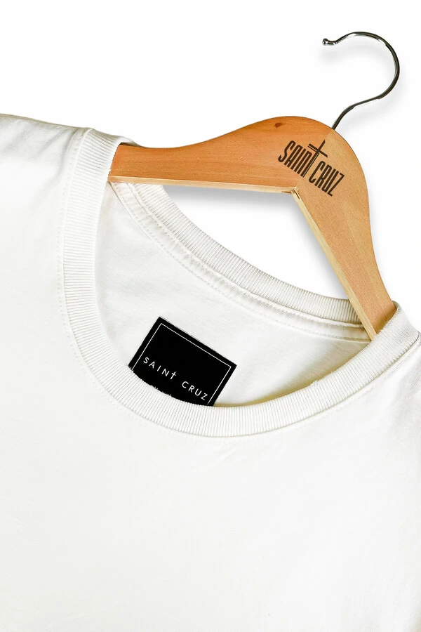 Camiseta estonada off white Rose front Outlet