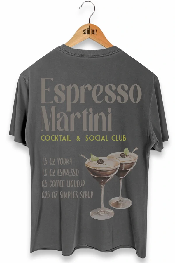 Camiseta estonada chumbo Martini