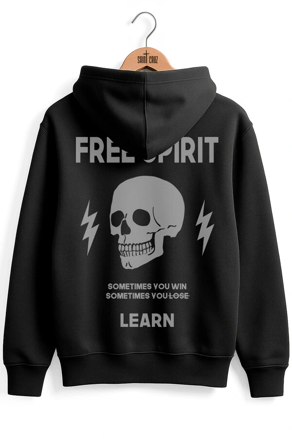 Blusa puff de moletom preto Free