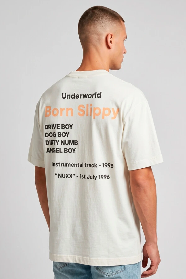 Camiseta oversized off white Born Slippy