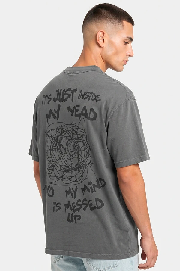 Camiseta oversized estonada chumbo Head