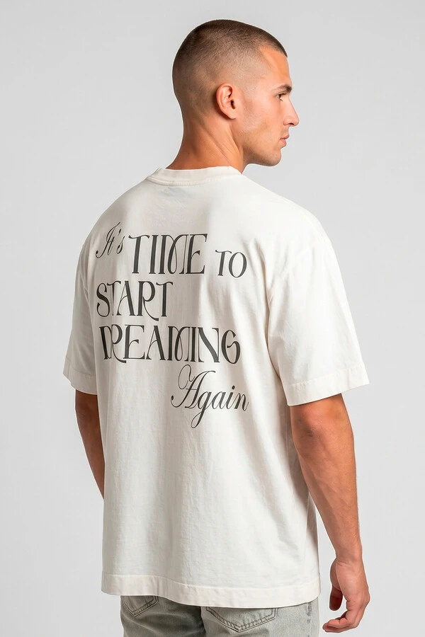Camiseta oversized off white Time Black