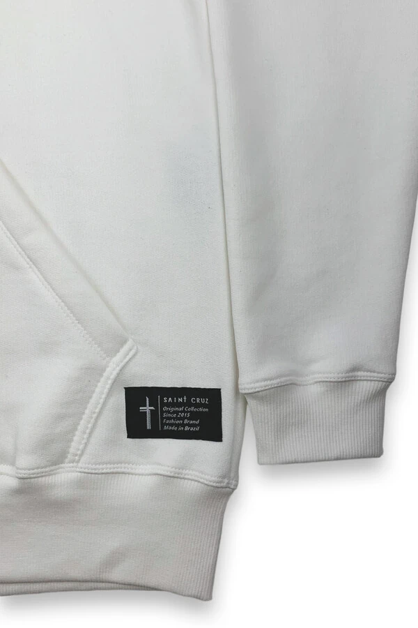 Blusa puff de moletom off white Negroni