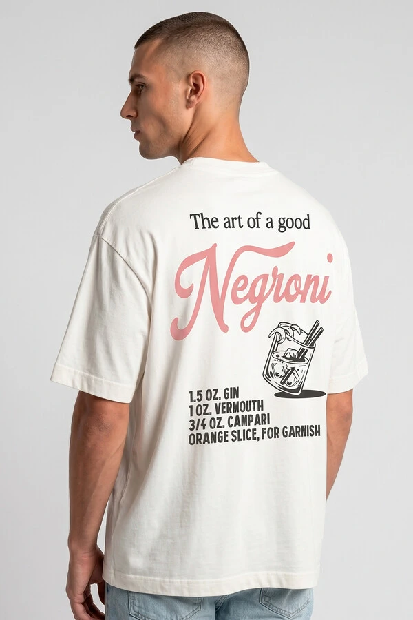 Camiseta oversized off white Negroni