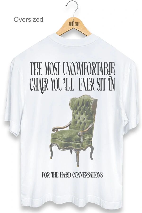 Camiseta oversized branca Chair