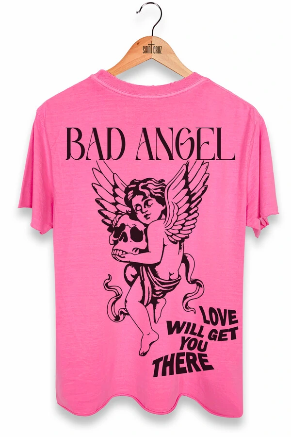 Camiseta rosa Bad Angel Outlet