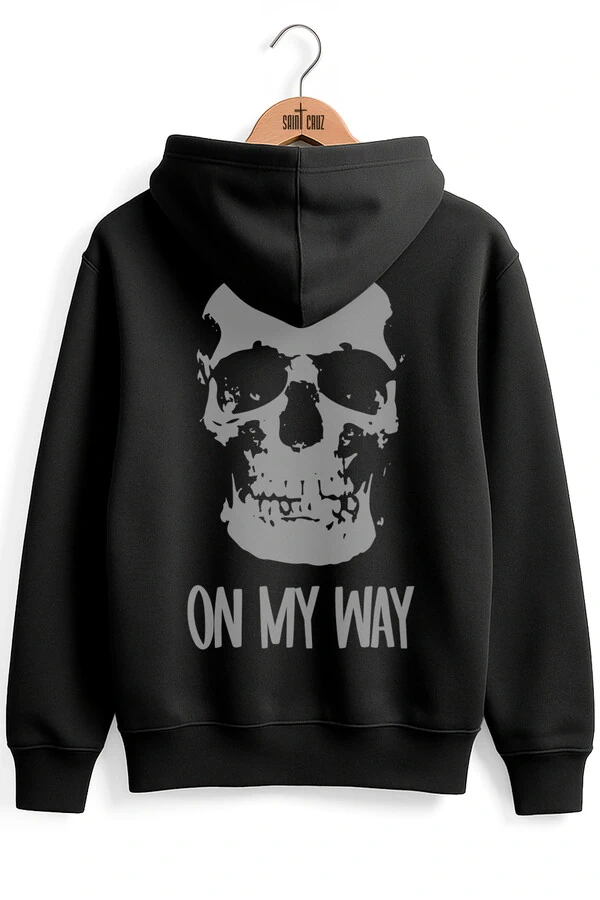 Blusa puff de moletom preto On My Way