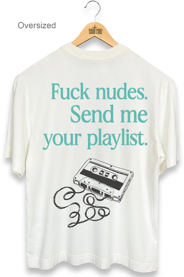 Camiseta oversized estonada off white Nudes