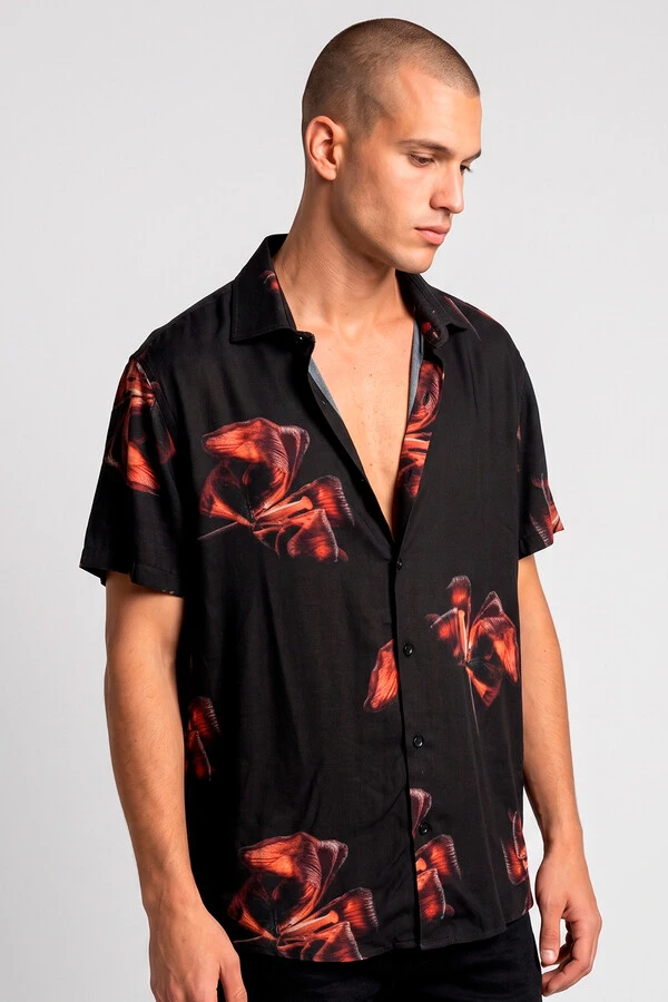 Camisa de viscose Hot Flower