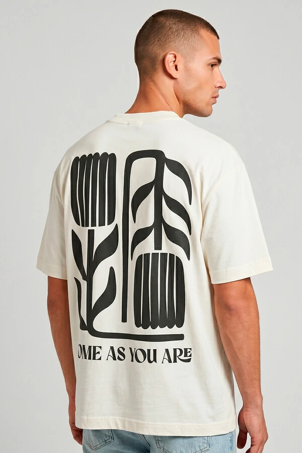 Camiseta oversized off white Come As You Are