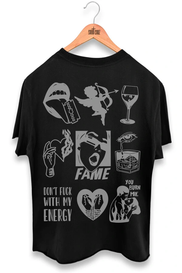 Camiseta preta Fame