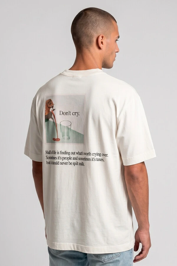 Camiseta oversized off white Milk