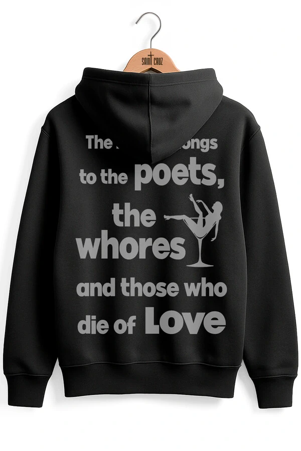 Blusa puff de moletom preto Poets