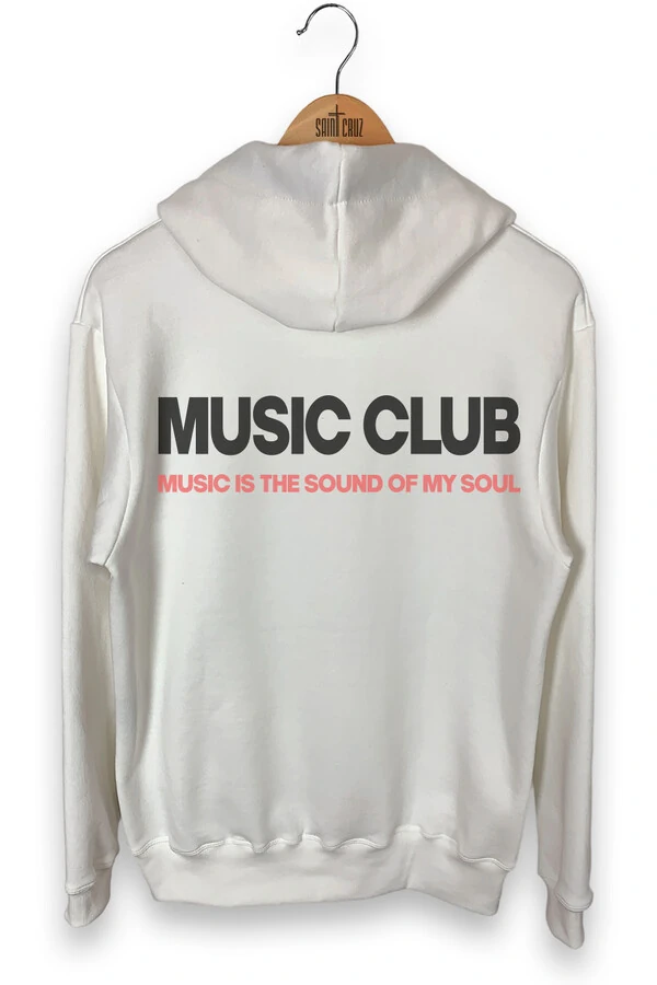 Blusa puff de moletom off white Music Club