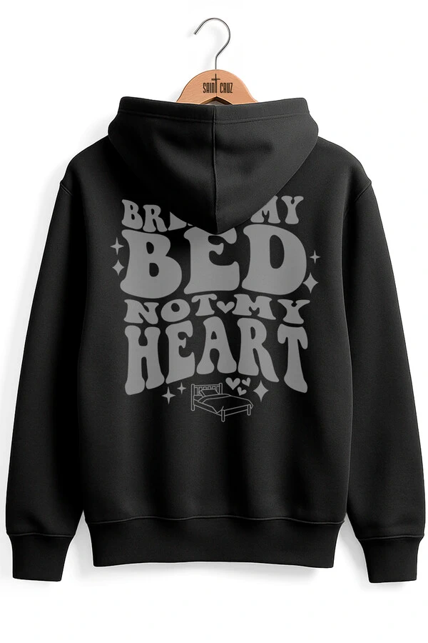 Blusa puff de moletom preta Bed