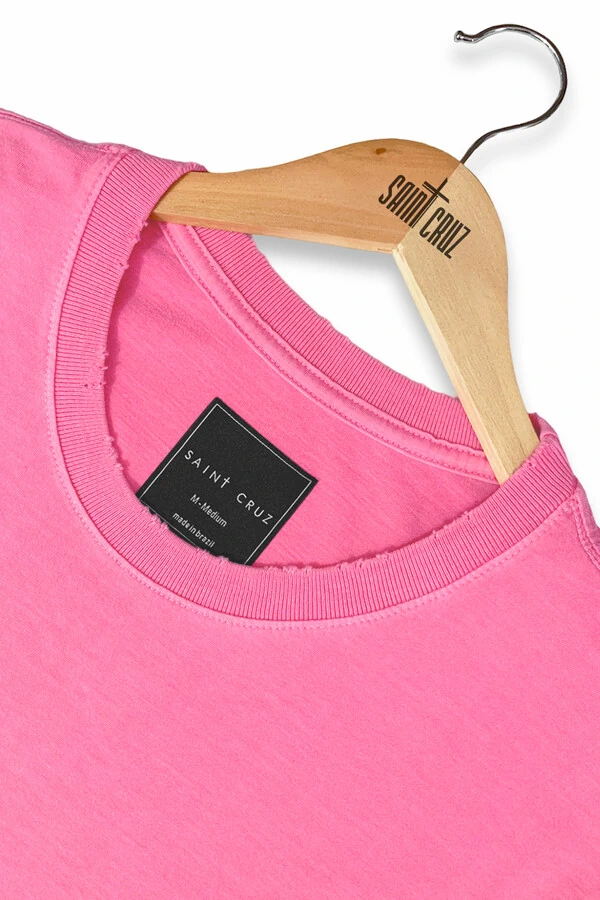 Camiseta estonada rosa Give