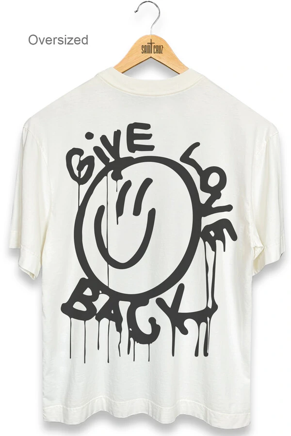 Camiseta oversized estonada off white Give
