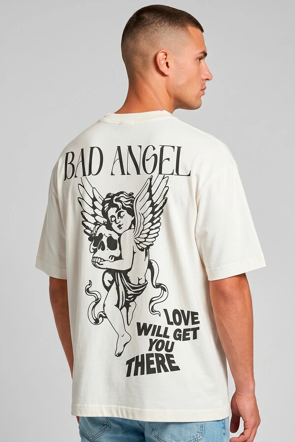 Camiseta oversized off white Bad Angel