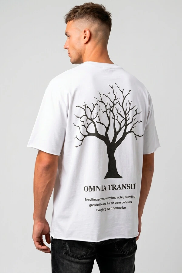 Camiseta branca Omnia Transit