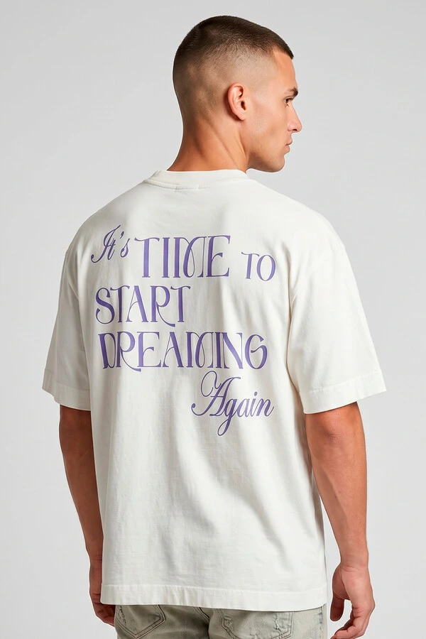 Camiseta oversized off white Time Blue