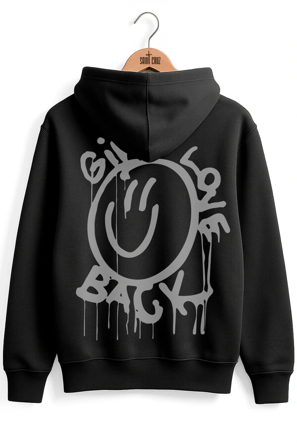 Blusa puff de moletom preto Give