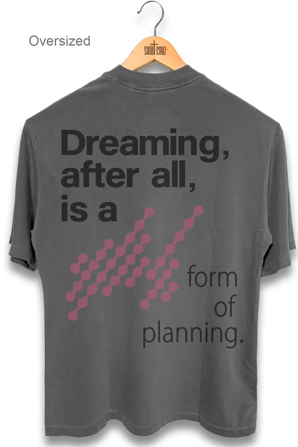 Camiseta oversized estonada chumbo Dreaming