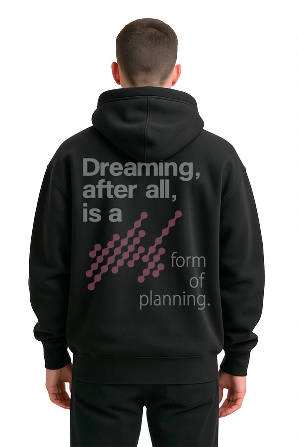 Blusa puff de moletom preto Dreaming