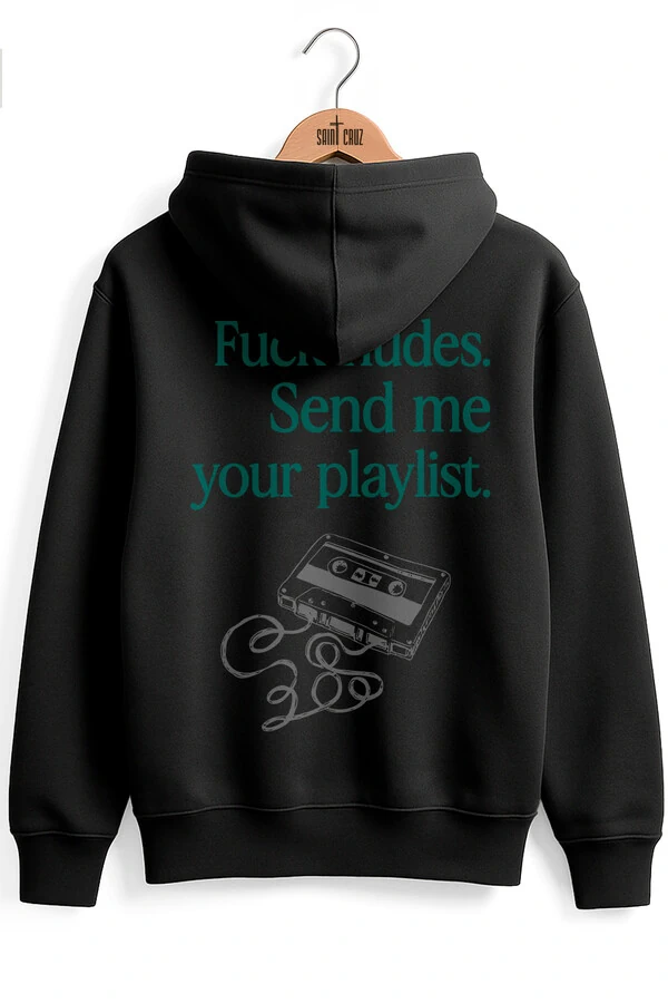 Blusa puff de moletom preto Send