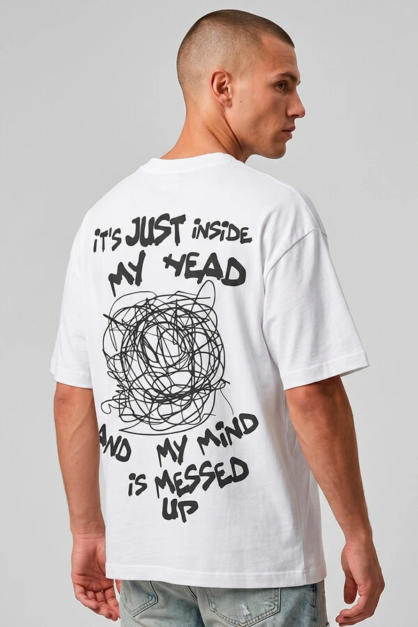 Camiseta oversized branca Head