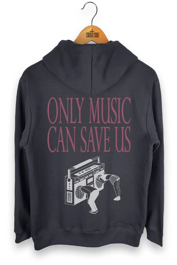 Blusa puff de moletom chumbo Only Music