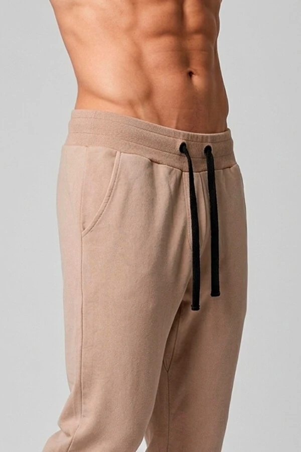 Calça de moletom estonado slim Castanho