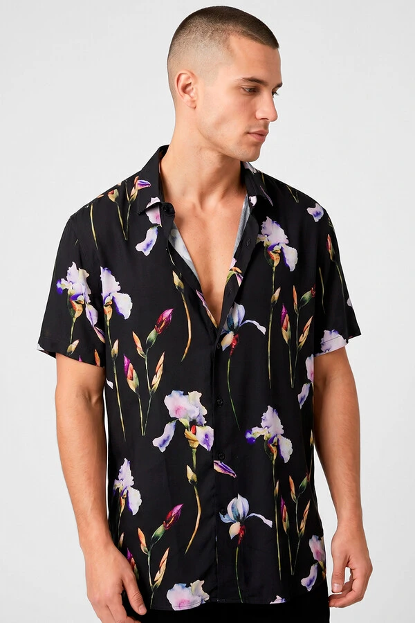 Camisa de viscose Purple