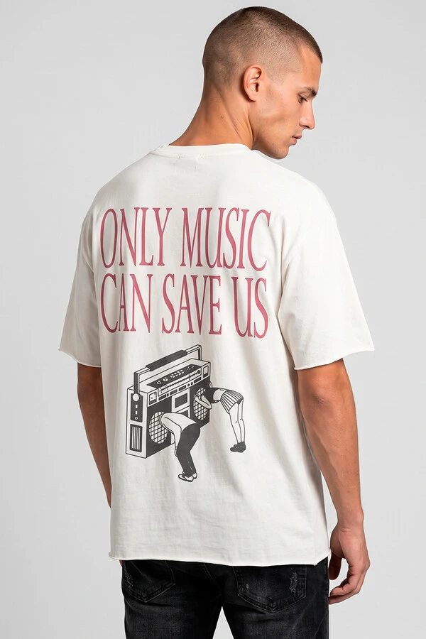 Camiseta off white Only Music