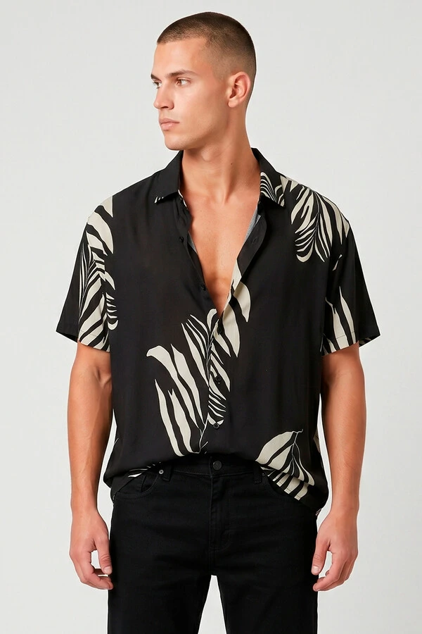 Camisa de viscose Tropical