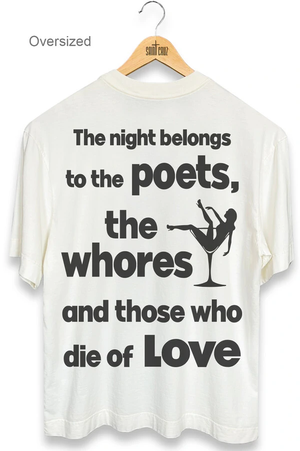 Camiseta oversized estonada off white Poets